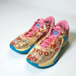 Nike Zoom Freak 4 Letter Bros Shoes Mens 7 8.5 W Vanilla Coral Chalk FB9503 200